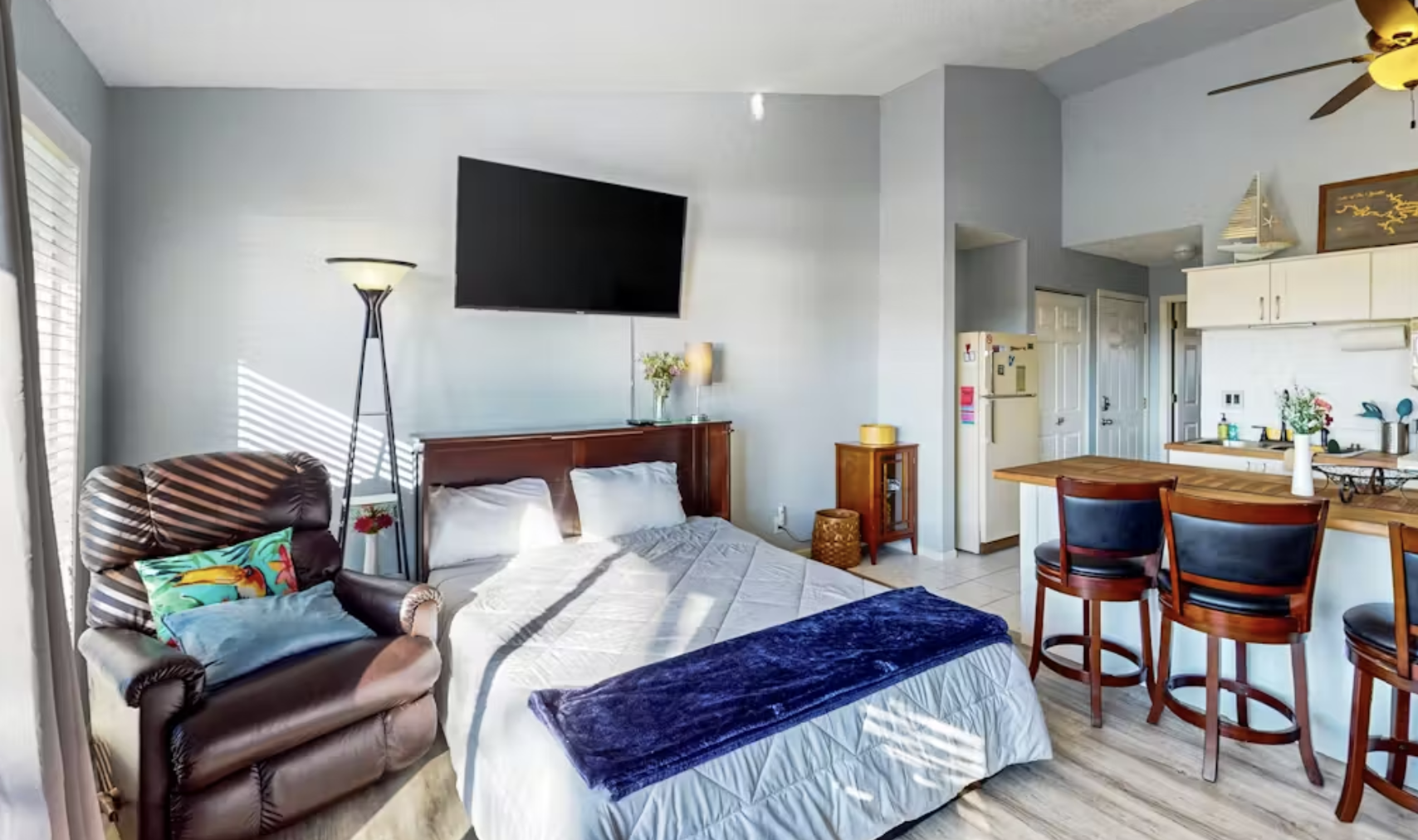 Stylish boho vacation rental interior