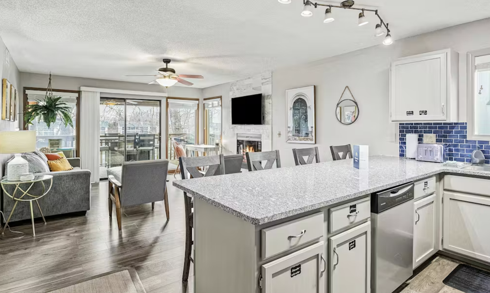 Clean contemporary vacation rental interior